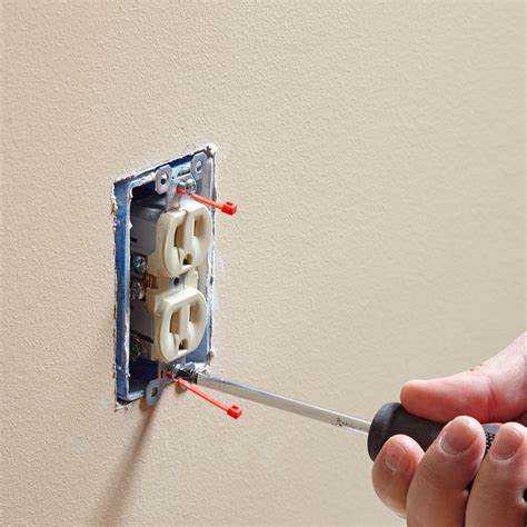 how to fix stripped plastic electrical box|electrical outlet box repair clips.